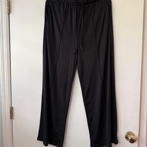 Cider Black Wide-Leg Drawstring Pants
